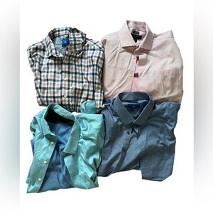 Pronto Uomo Egara Dress Shirt Men's XL‎ 17 32/33 Button Up Long Sleeve EXCELLENT